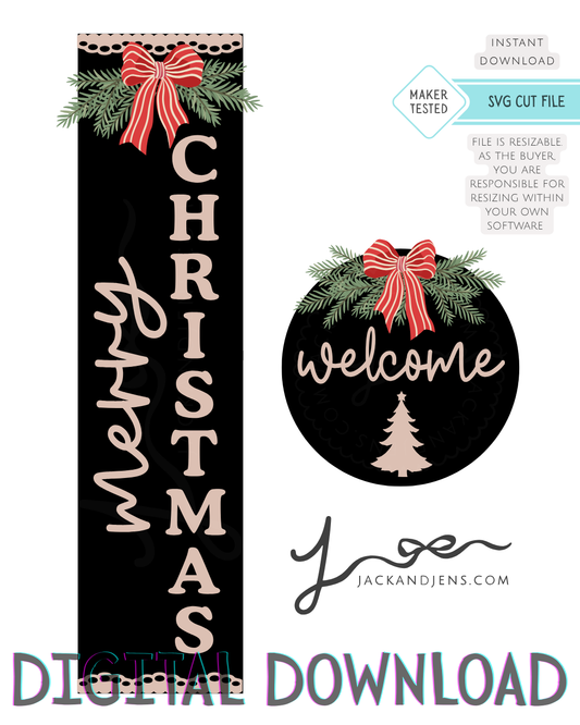 SVG File - Merry Christmas & Welcome Bundle