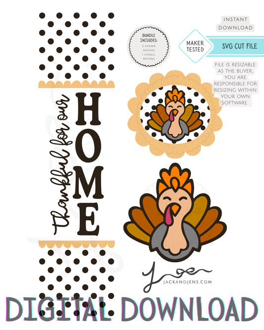 SVG File - Thankful Turkey Bundle