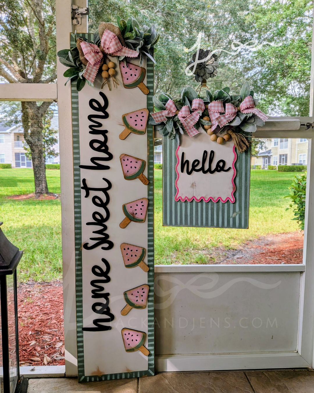 RTS - Watermelon Popsicles | Door Sign Set