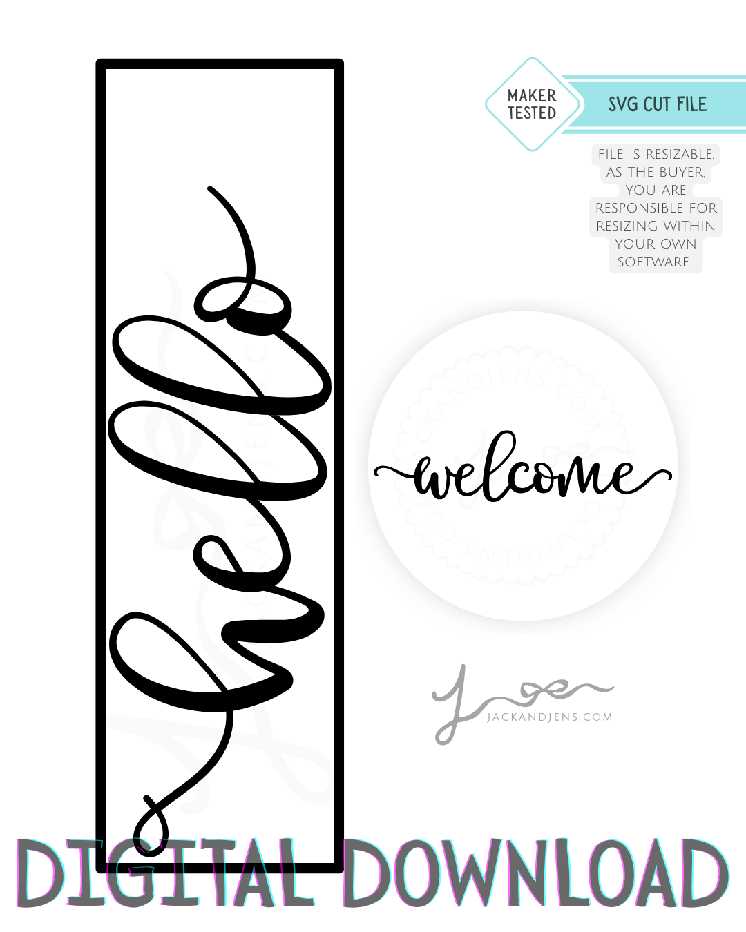SVG File - Hello + Welcome Timeless Bundle