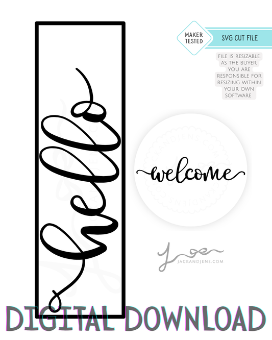 SVG File - Hello + Welcome Timeless Bundle