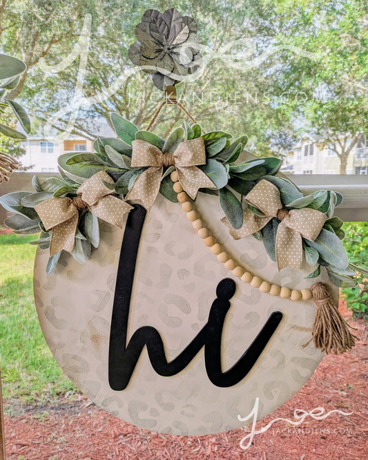 RTS - Oh, Hello + Hi Cheetah | Door Sign Set