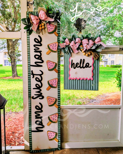 RTS - Watermelon Popsicles | Door Sign Set