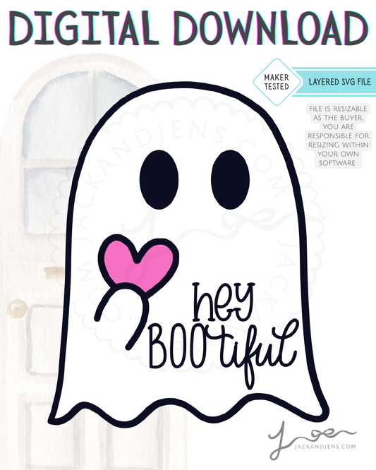 SVG File - Hey BOOtiful Ghost