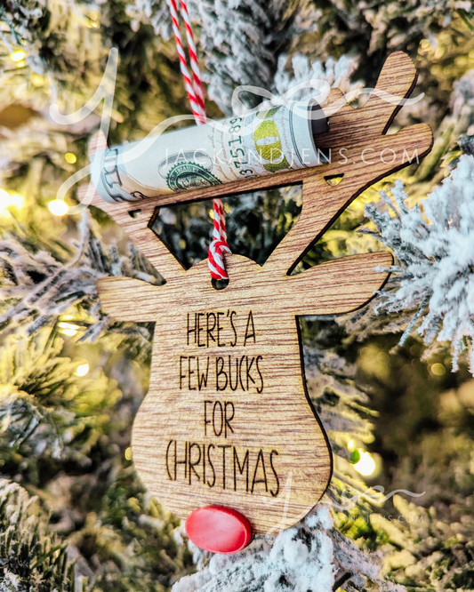RTS- Reindeer Bucks | Funny Christmas Money Holder Gift Tag