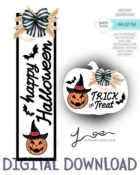 SVG File - Halloween Pumpkin Witch Bundle