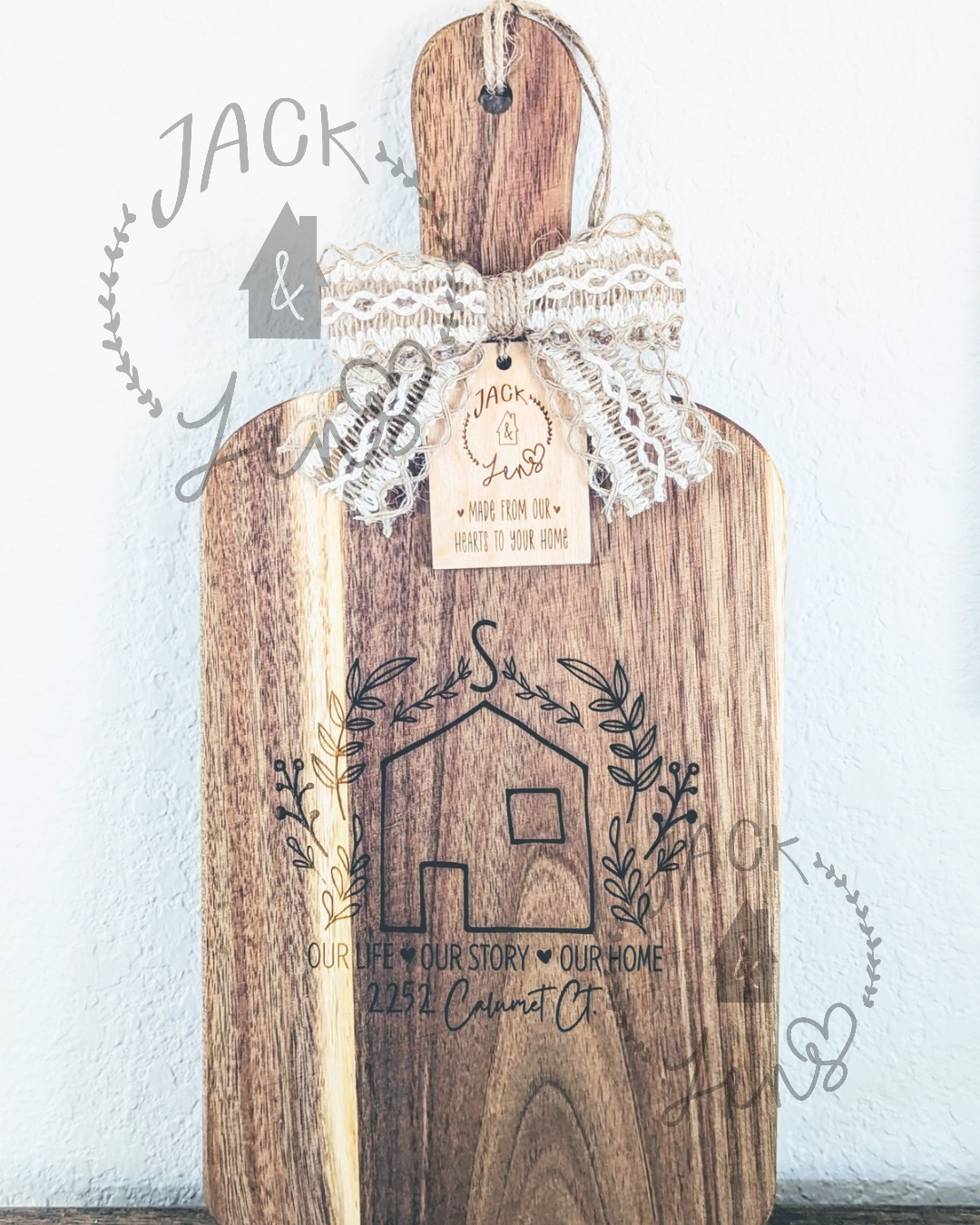 Our Story + Engraved Cutting Board | Housewarming Gift