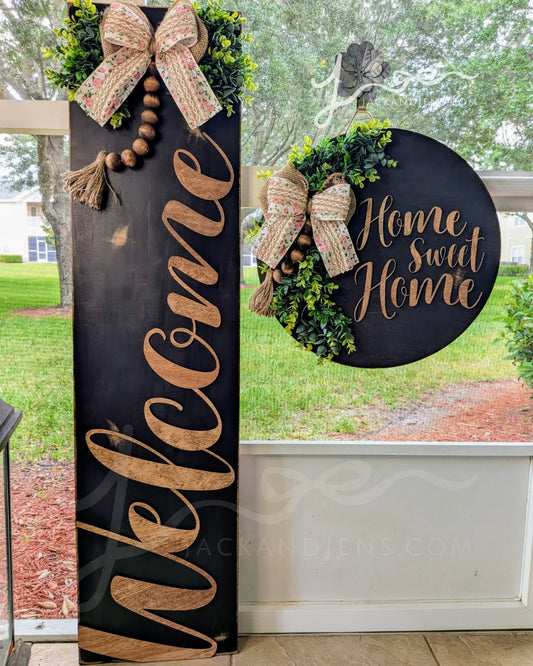 RTS - Welcome + HSH Timeless | Door Sign Set