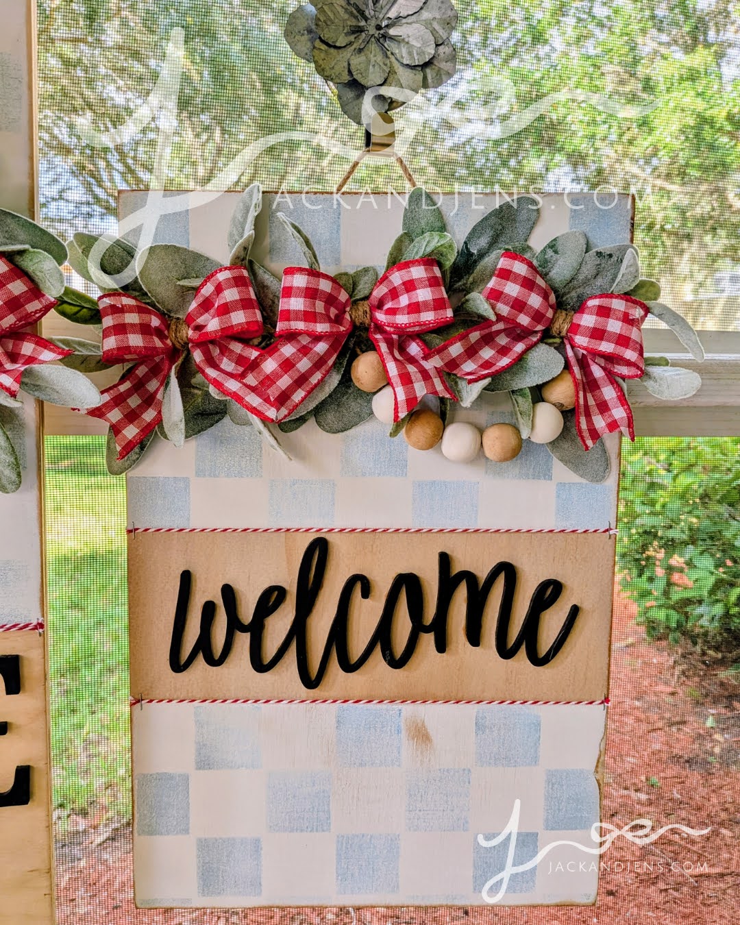 RTS - HSH + Welcome Checkered | Door Sign Set