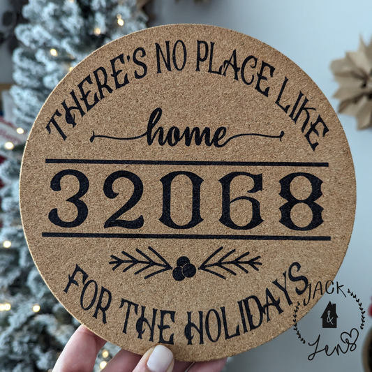 NO PLACE LIKE HOME Cork Trivet