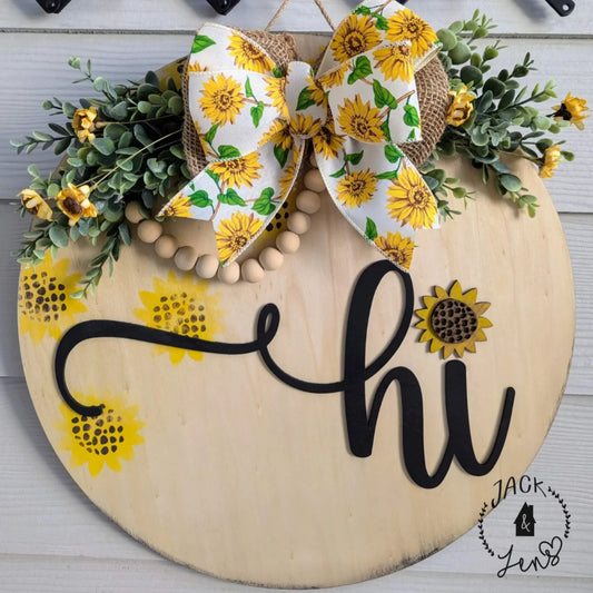 Ready To Go | Sunflower-Hi | Door Hanger